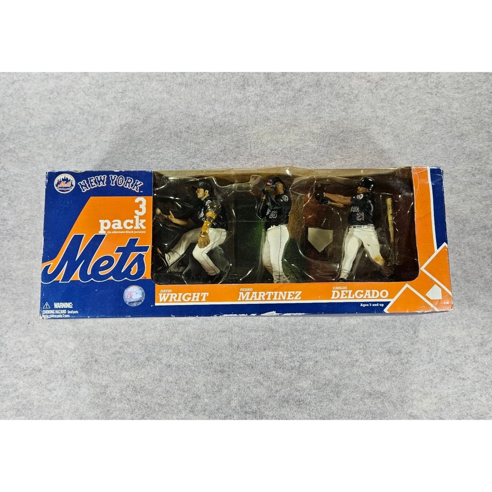 2008 McFarlane NY Mets 3 Pack Wright Martinez Delgado Toys R Us Exclusive